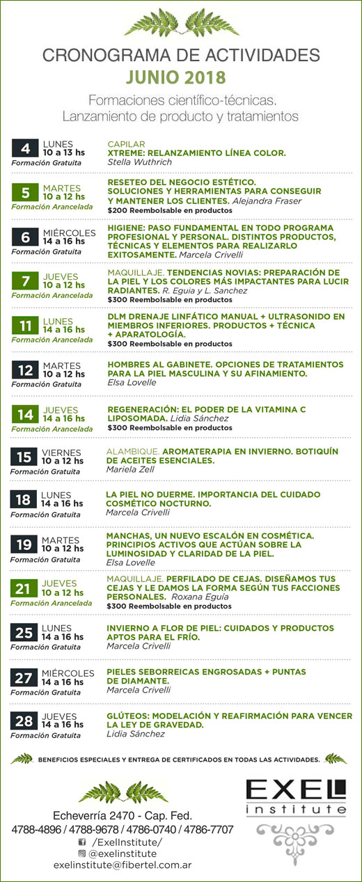EXEL INSTITUTE CRONO JUNIO 2018