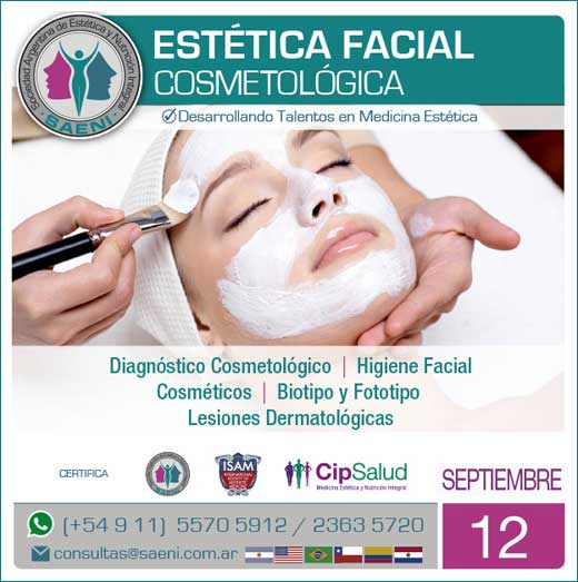 SAENI: CURSO DE ESTETICA FACIAL COSMETOLOGICA